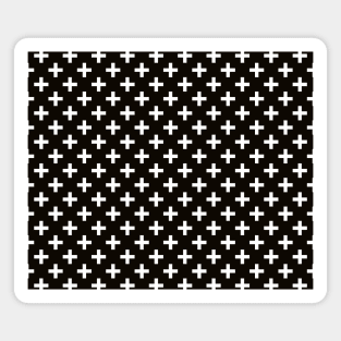 Crosses | Criss Cross | Swiss Cross | Hygge | Scandi | Plus Sign | Black and White | Magnet